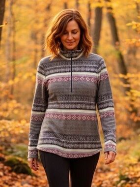 Woolrich 100% Cotton Half Zip Pullover | M